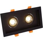 Spot cach� carr� 3w cach� double t�te downlight spot hall restaurant chambre noir
