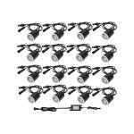 Spot encastrable exterieur 16 kits d'�clairage principal de plate - forme de led ?32mm ip67 imperm�abilisent ...