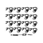 Spot encastrable exterieur 16 kits d'�clairage principal de plate - forme de led ?32mm ip67 imperm�abilisent ...