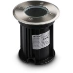 Spot encastrable ext�rieur de sol rond ip65 pour ampoule led gu10 inox v - tac vt - 7677