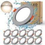 Spots encastrables led noir ultra plat 5 w 230 v ip44 500 lumen lot de 10 spots encastrables plafond ...