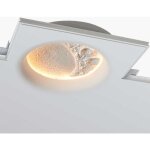 Barcelona led ? spot encastrable en pl�tre forme lune 600x600 ? luminaire led int�gr� ? couleur chaude ...