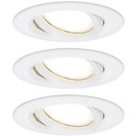 Spot encastrable pour salle de bains jeu de 3 18 w blanc mat x236312 - paulmann