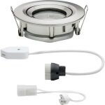 Spot encastrable pour salle de bains gu10, gu5. 3 paulmann 93662 n / a 35 w nova fer (bross�)