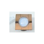 Spot encastr� led 6w fixe carr� 95x95mm dor� avec lampe 3000k gu5. 3 12v et driver 230v 1a toplite artemide ...