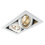 Qazqa - spot encastr blanc orientable ar111 2 lumires - oneon