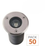 Spot ext�rieur encastrable led ip65 220v sol 3w 45� (pack de 50)