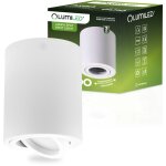 Spot halog�ne en saillie mobile lundo gu10 rond blanc 80 mm
