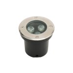 Spot encastrable ext�rieur sol �tanche 3w 300lm 4000k ip67 ? acier inoxydable ? angle de diffusion 120� ...