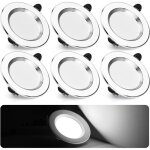 Spot led encastrable extra plat 7w 700lm encastr� lampe plafonnier blanc froid 6000k spot salle de bain ...