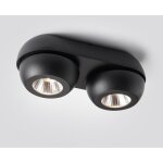 Spot led encastrable led noir alliage d'aluminium plafonniers de plafond simple rodofit downlights