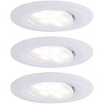 Calla spot led encastrable pour salle de bains jeu de 3 18 w ip65 blanc mat - paulmann Calla spot led encastrable pour salle de bains jeu de 3 18 w ip65 blanc mat - paulmann