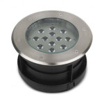 Spot led encastrable sol rond 12w 800lm 45� ip67 �212mmx120mm - blanc chaud 3000k