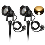 Spot led ext�rieur 9w avec piquet 3000k - 3300k 900lm �clairage ext�rieur led � piquer lampe jardin �tanche ...