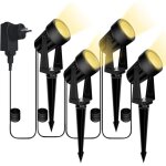 Spot led ext�rieur dc12v, lot de 4 spot �clairage � piquer, 14m exterieur projecteur led eclairage, 2700k ...