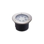 Vision - el - spot led extrieur etna - 7w encastrable miidex lighting blanc - neutre - 4000k - inox ...
