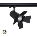 Spot led sur rail triphas 40w d'angelo cct xitanium cinema noir slectionnable (chaud - neutre - froid) ...