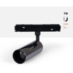 Spot led pour rail magn�tique 48v - 7w - puce osram - 2700k - - noir chrom�