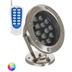Spot led rgb fixation au sol 24v 15w submersible ip68 rgb