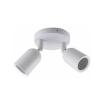 Silumen - spot led en saillie double orientable pour ampoule gu10 - blanc