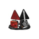 Spotlight kit de signalisation, feu de remorque - kit magn�tique + triangle de signalisation arri�re ...