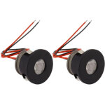 Spot lumineux led recess� mini 1w 80lm 2 unit�s aluminium pour dressing �tude voiture