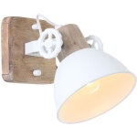 Etc - shop - spot mural rtro bois salon filament lampe spot blanc pivotant dans un ensemble comprenant ...