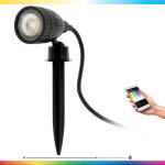 Spot � piquet eglo connect nema 1 - c, �clairage ext�rieur smart home, lampe � piquet en plastique, couleur ...