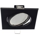 Spot de plafond encastrable viera ip20 carr� noir r�glable do777304 edo solutions