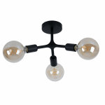 Eglo - spot, plafonnier, lampe, retro light, lampe de salon, chambre, 3 flammes, acier noir, douilles ...