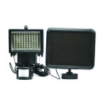 Spot solaire tres eclairant avec detecteur de presence - 80 led - noir - galix
