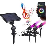 Spots solaires connects  piquer rgb ip55 (lot de 4) silumen