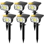 Spot solaire ext�rieur, lampe solaire exterieur jardin 64 led, spot solaire ext�rieur puissant �tanche ...