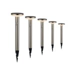 Spot solaire led � piquer 4. 4w 50cm ip44 rond avec d�tecteur aluminium (pack de 5) silumen