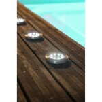 Spot solaire de sol inox 8 led 8lm, � poser ou planter, parfait pour baliser all�es & terrasses