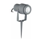 Projecteur de jardin led v - tac 12 w avec piquet, gris, blanc naturel, ip65
