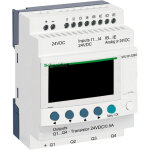 Sr2b122bd schneider - automate zelio logic - relais intelligent 12 e / s 24vcc - horloge + afficheur