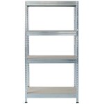 Stabil kit e'tage're quatre e'tage'res 100x40x176h cm en tole galvanise'e e'tage'res avec tiges casse'es ...