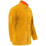 Veste sauvage en cuir en cuir de vache - or - taille m Veste sauvage en cuir en cuir de vache - or - taille m