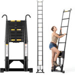 Stanew �chelle telescopique 6. 2 m, charge max 150 kg, escabeau telescopique pliable en aluminium avec ...