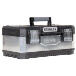 Stanley ? bo�te � outils galvanis�e 23l ? construction robuste en m�tal - plastique ? poign�e ergonomique ...