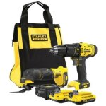 Stanley - ensemble d'outils sfmck213d2s - qw (sfmcd711 + sfmce500) 18 v 2 x 2 0 ah accu.