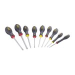 Stanley - jeu de 10 tournevis fatmax - fmht65439 - 0 - electricien + mecanicien + phillips + testeur