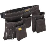 Stanley - porte - outils - cuir - ceinture robuste et ajustable - multiples poches et porte - outils ...