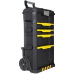 Servante stanley modulo 3 en 1 avec bo�te touchlatch � tiroir 55, 6l poign�e t�lescopique avec 2 roues ...