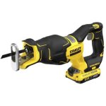Stanley - v20 scie sabre brushless lithium 18v - 2 batteries 2ah fatmax - sfmcs310d2k - qw