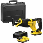 Stanley - v20 scie sabre brushless lithium 18v - 2 batteries 2ah fatmax - sfmcs310d2k - qw