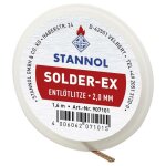 Tresse  dessouder stannol solder ex longueur 1. 6 m largeur 2. 0 mm flux imprgn s66512