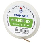 Tresse  dessouder stannol solder ex longueur 1. 6 m largeur 1. 5 mm flux imprgn s66529