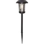 Star trading borne d'�clairage solaire florian, lampe de chemin, noir, led, capteur cr�pusculaire, blanc ...